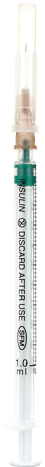 Шприц 1 мл U-100 0,45 × 12 мм 26G без латекса SFM 20 шт