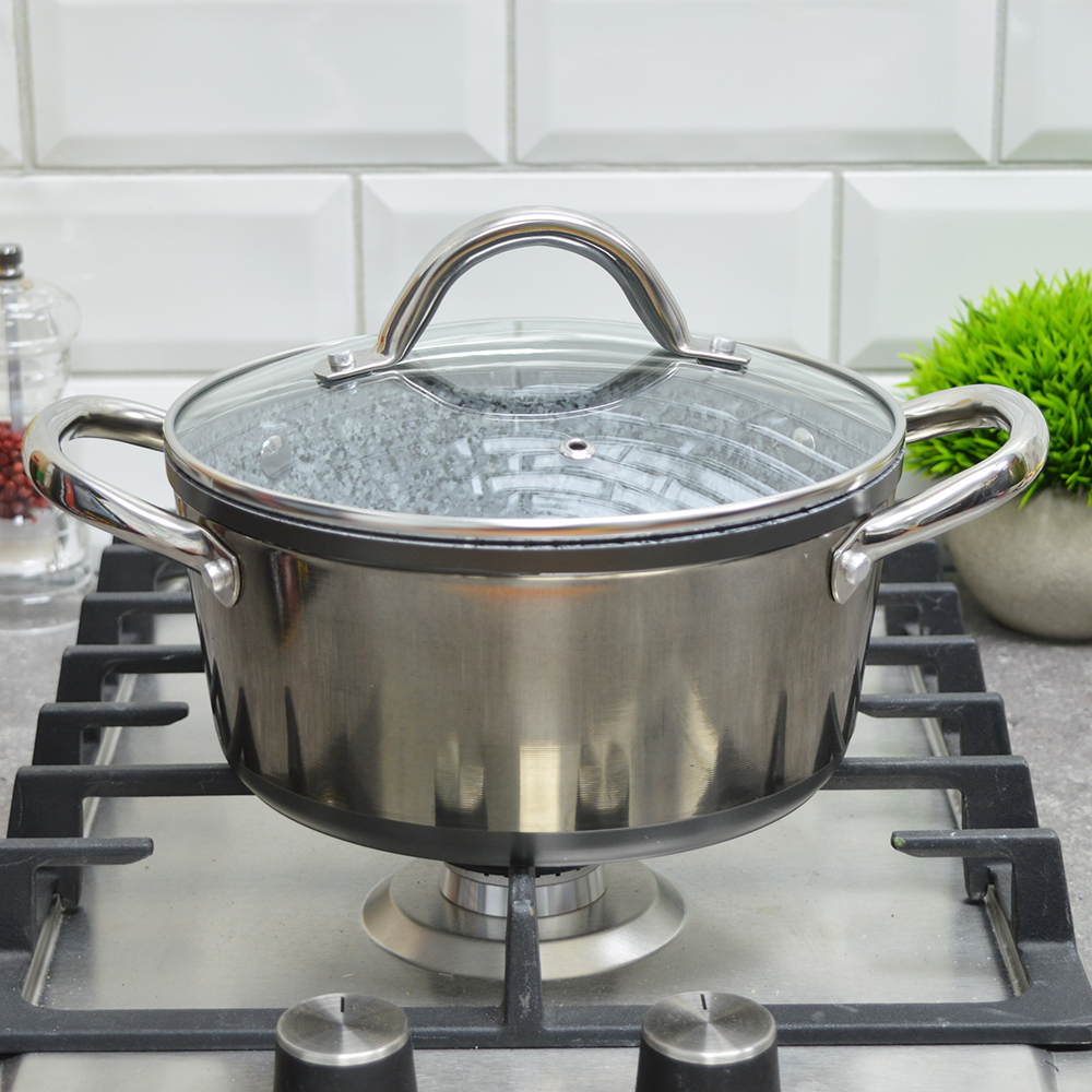 Кастрюля 2,8л с крышкой "MercuryHaus" MC-1773 Silver