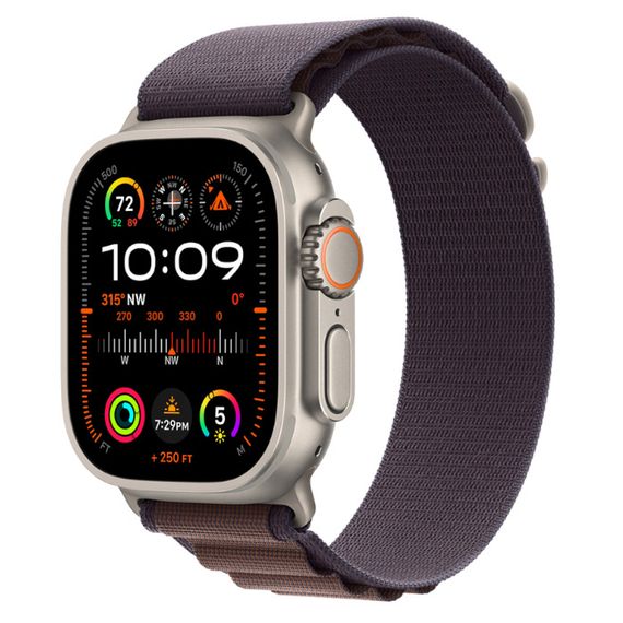 Часы Apple Watch Ultra 2 GPS + Cellular 49 мм, титановый корпус, ремешок Alpine Фиолетового цвета,размер M