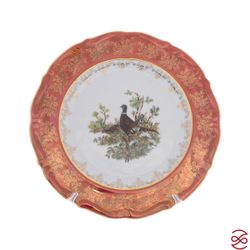Блюдо круглое Repast Охота красная Мария-тереза 33 см