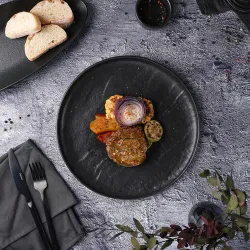 Тарелка с бортом d 27 см h3 см Black Raw Stellar P.L. Proff Cuisine [3]