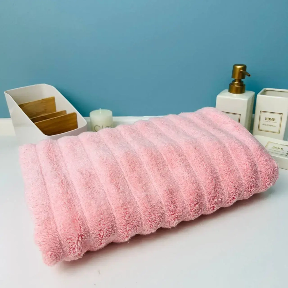 Полотенце махровое 70*140см «FLUFFY» цвет пудровый 01-050, плотность 500гр/м2