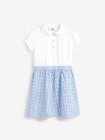 Платье школьное для девочки Next 102-629, Белый, Голубой