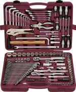 UTS0142 Набор инструмента универсальный 1/4", 3/8" и 1/2"DR, 142 предмета