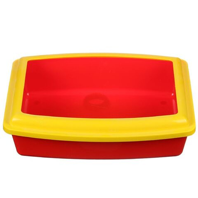 Туалет-лоток для кошек с бортиком, глубокий, красн, Вака