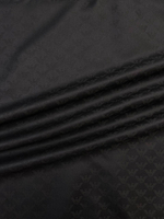 Шерсть с хлопком костюмно-плательная Giorgio Armani темно-синяя с лого