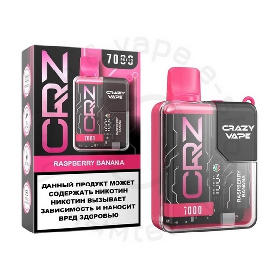 Одноразовая ЭС CRZ 7000 &quot;Малина банан&quot; (Raspberry banana) (М)