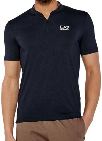 Мужское теннисное поло EA7 Man Jersey - черный