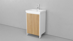 Тумба напольная VELVEX Klaufs 50.2D-617.216 с раковиной Cersanit COMO 50