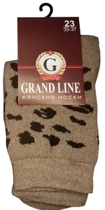 Носки женские тёплые GRAND LINE (ЖТ-67, леопард), ассорти, р. 23*