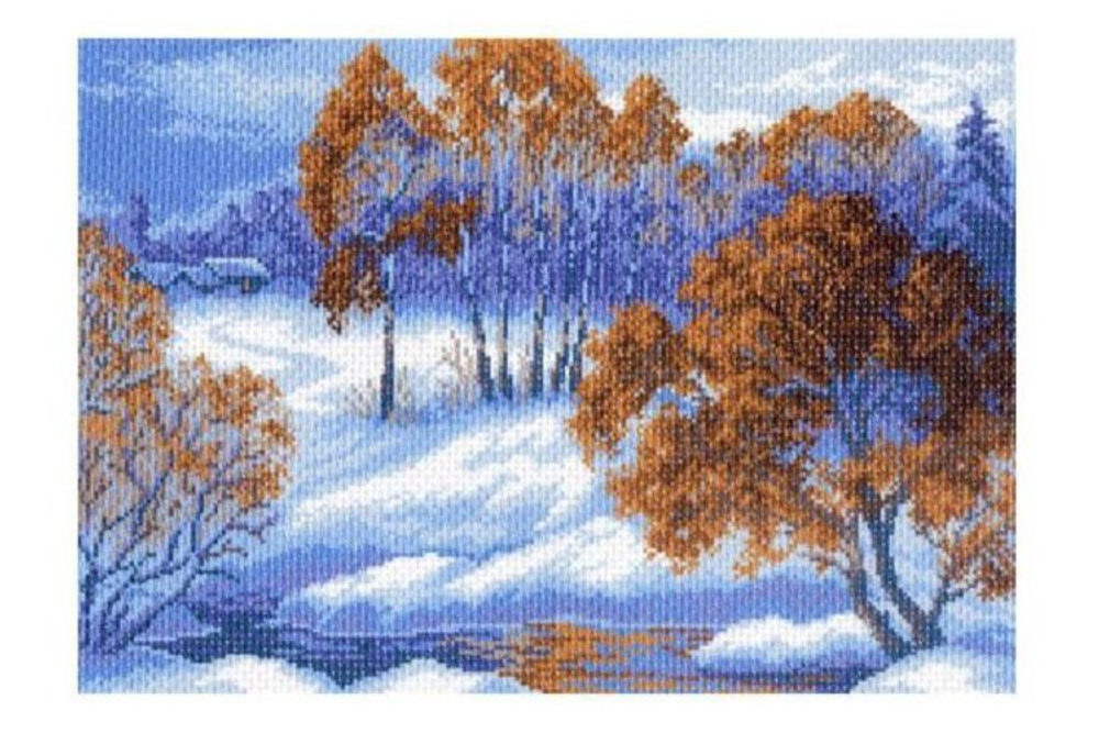 "Приход зимы"-1355 канва с рисунком