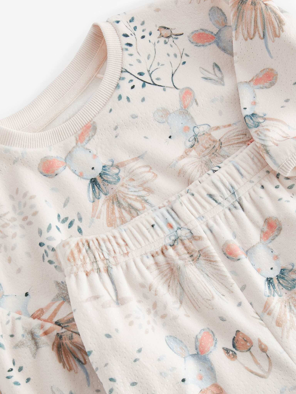 Пижама флисовая для девочки Next 655-152, Молочный