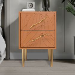 Тумба Арт Колор leaves Стайл Голд Томленый оранжевый