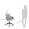 Рабочее кресло на колесиках Madina светло-серое