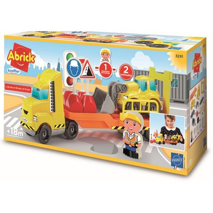 Ecoiffier Abrick - Строительная машина с экскаватором + фигурка 3291 / артикул   3291  / GTIN 3280250032915