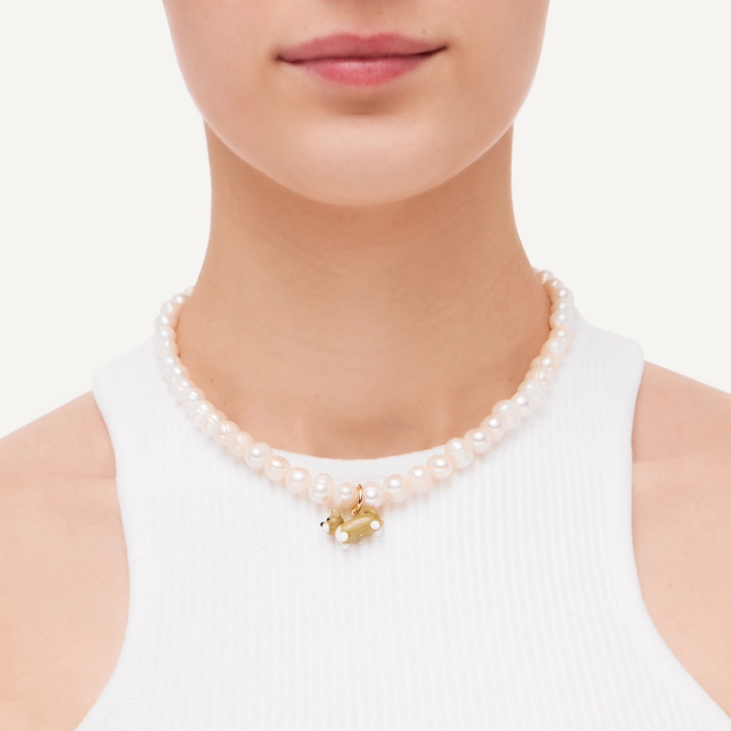 Колье Мой Любимый Пушистик с Жемчугом – Кошка