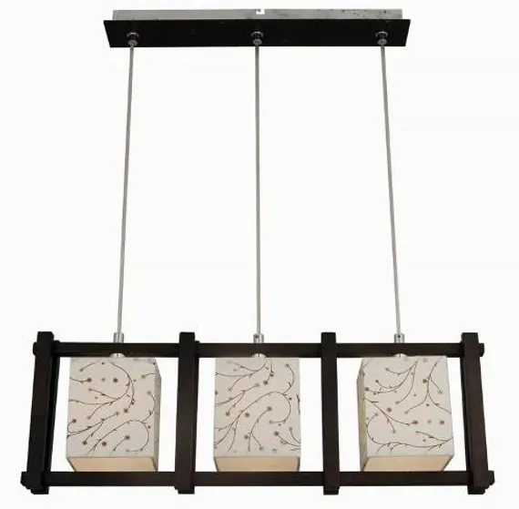 85557/3P WENGUE+CHROME (1/6) Люстра