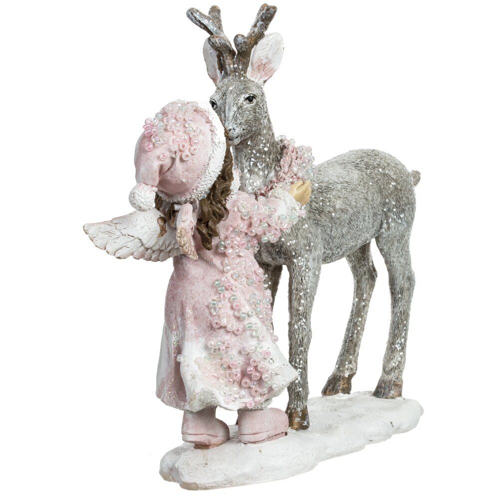 GAEM Фигурка декоративная "Девочка с оленем", L15 W5,5 H14,5 см