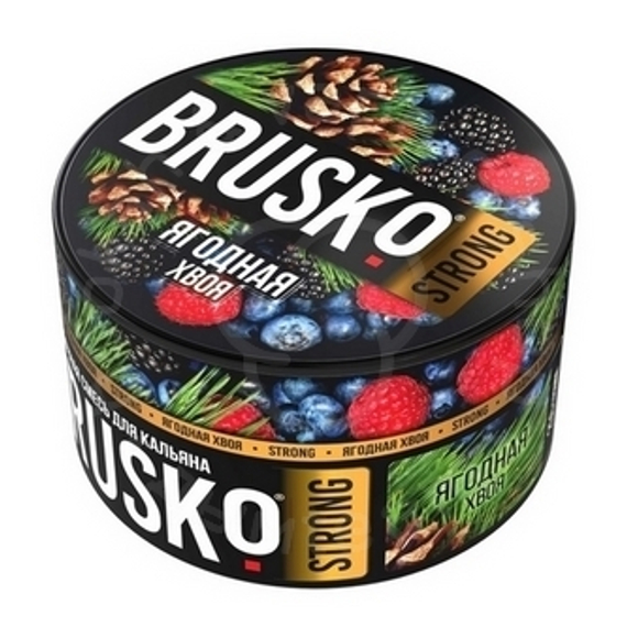 Бестабачная смесь для кальяна BRUSKO, 250 г, Ягодная хвоя, Strong (М)