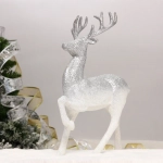Фигурка новогодняя «Благородный олень» 21*8*31 см, Белый/серебро