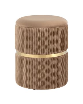 Пуф Джесси с ящиком велюр бежевый