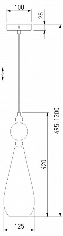Подвесной светильник Eurosvet Ilario 50202/1 дымчатый