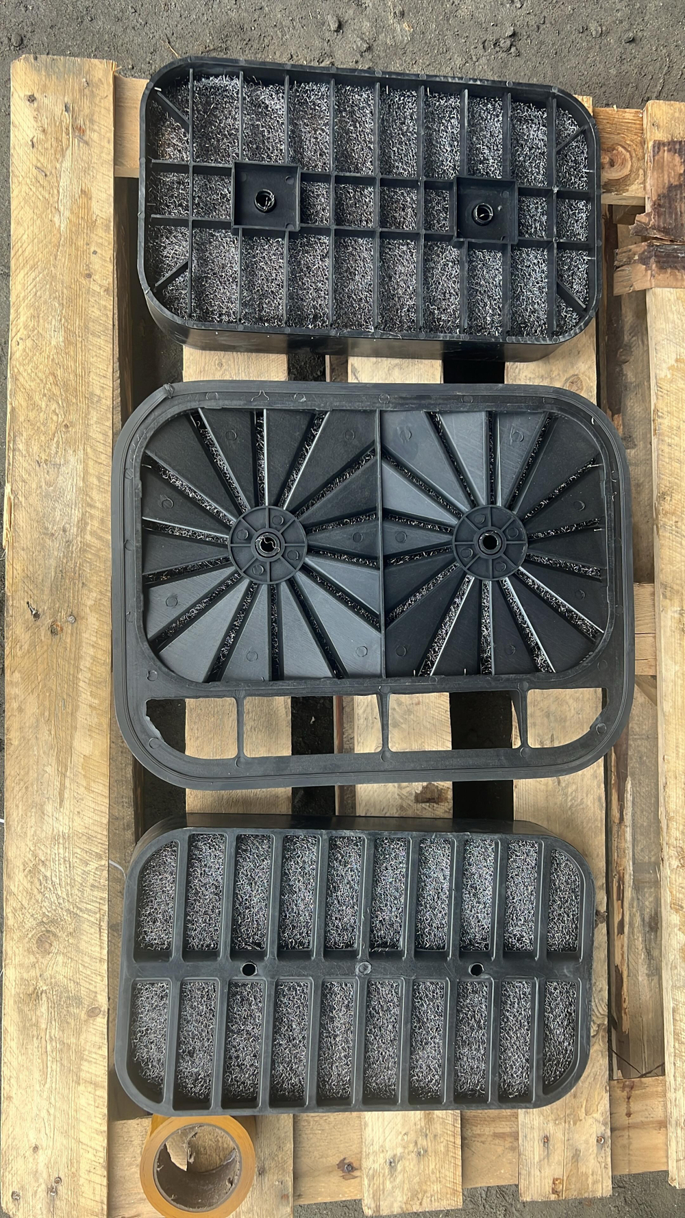 Фильтр воздушный грубой очистки (картридж маслозаливной) SHACMAN DZ91259190042+001 (к-т 3 шт)