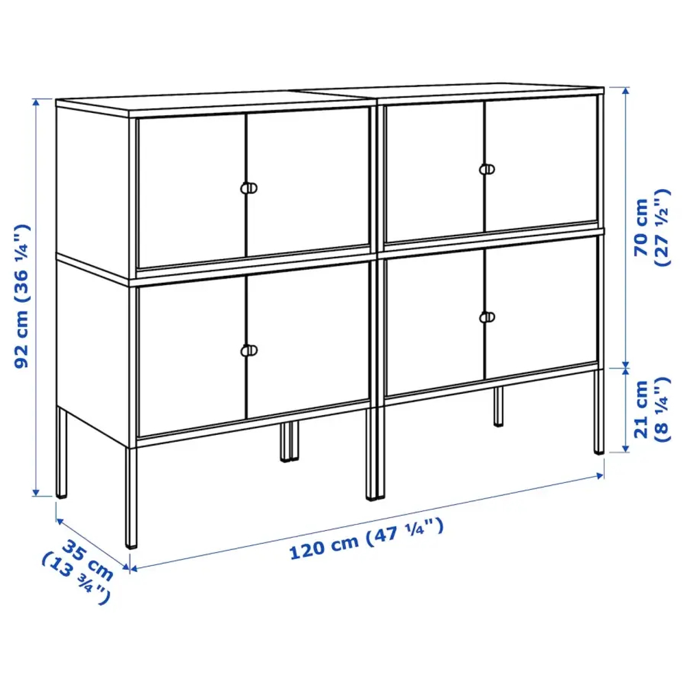 Комбинация для хранения - LIXHULT IKEA/ ЛИКСГУЛЬТ ИКЕА, 92х120 см, серый