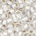 Японский бисер TOHO Round 6/0 (№21F), с внутренним серебрением, прозрачный матовый