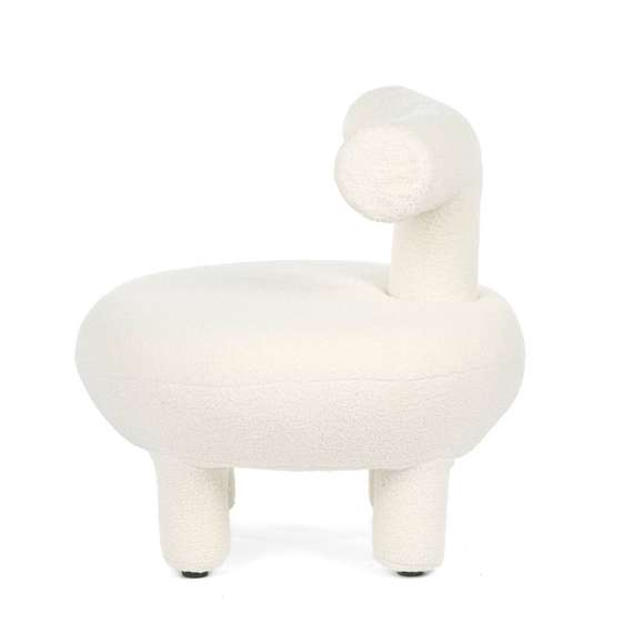 Лаунж-кресло Plump, белое букле