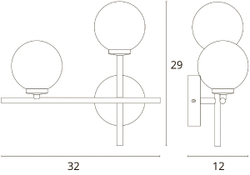 Бра Arte Lamp Bolla-Piccolo A3988AP-2AB