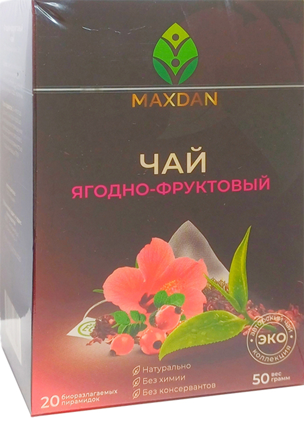 Чай в Эко пирамидках Maxdan, в ассортименте (20 пирамидок)