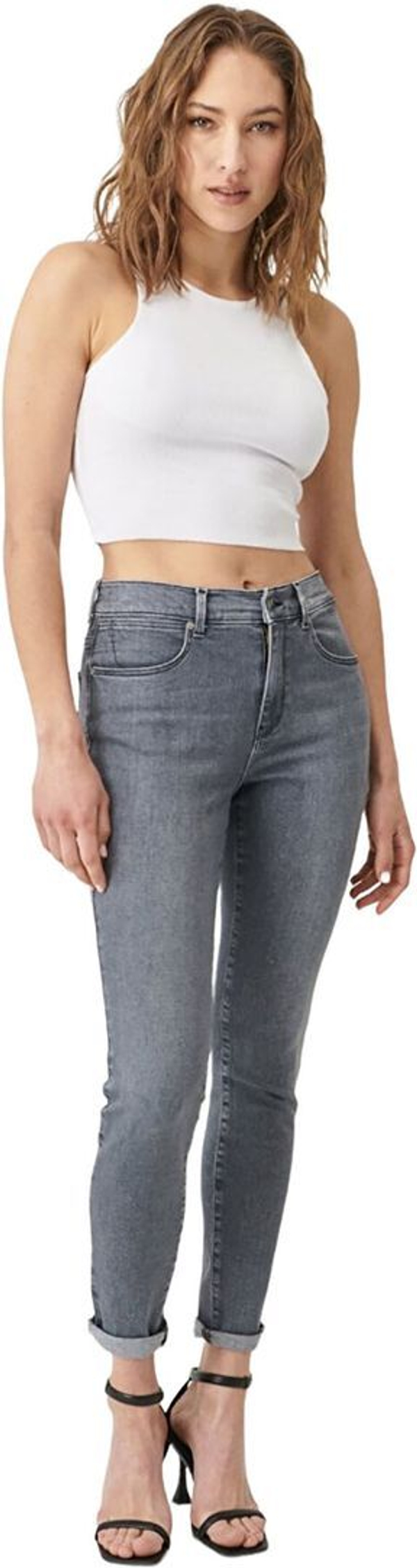Джинсы Wrangler HIGH RISE SKINNY серый