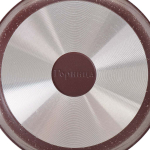 Кастрюля алюминий, антиприг, 3 л, с крыш, Горница, к2433аш, корич