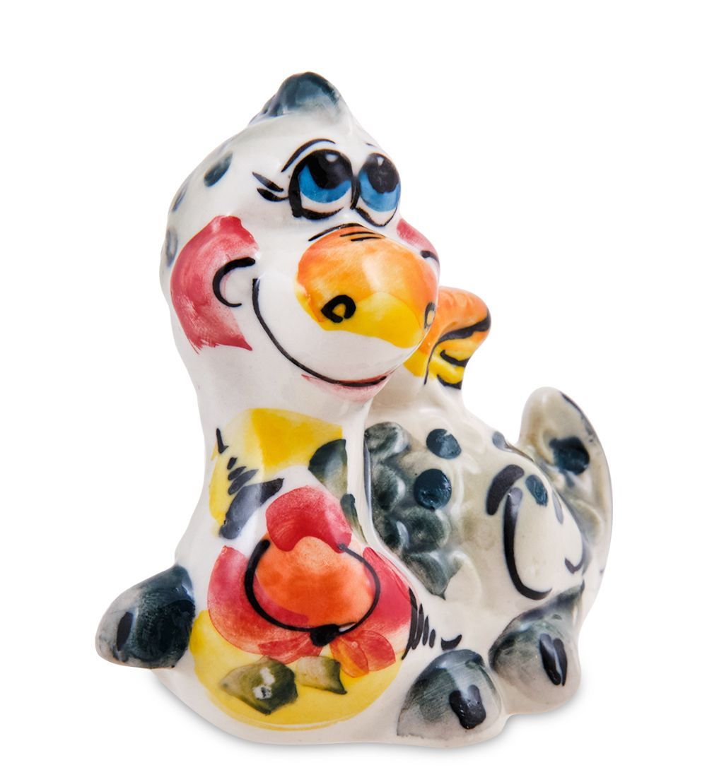 ГЛ- 080 Фигурка «Дракон» цв. (Гжельский фарфор)