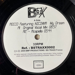 Винтажная виниловая пластинка LP Rocco Feat Nicinha My Dream (France 2005) Maxi Single 45 RPM