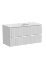 Тумба с раковиной Sancos Snob R 100 см SNR100LW левая, bianco