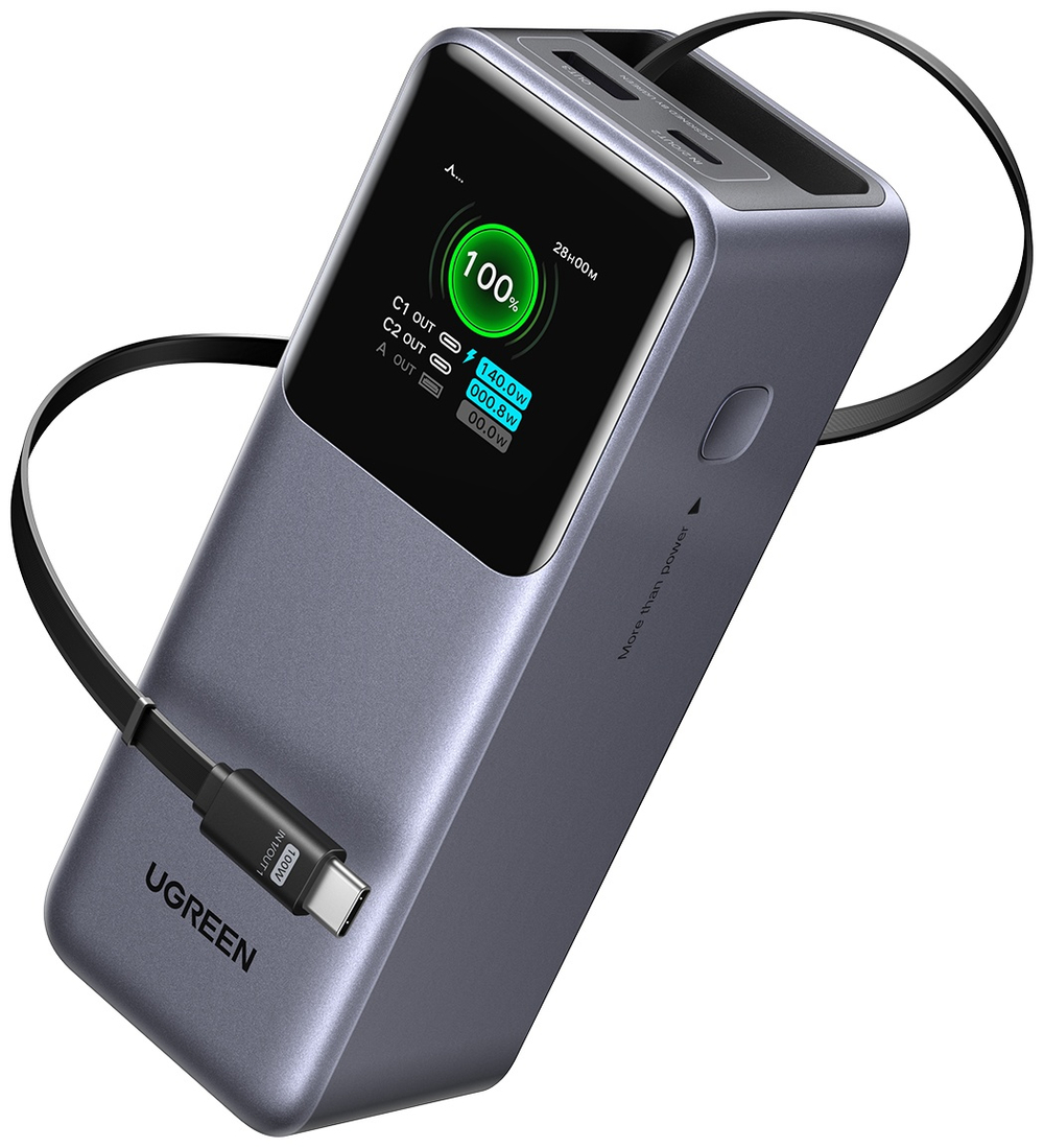 Внешний аккумулятор Ugreen PB726 (55987B) 20000 мАч 165 Вт серый