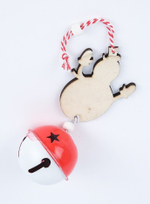 Украшение из дерева с колольчиком Снеговик 6см SYMZPA-4422079