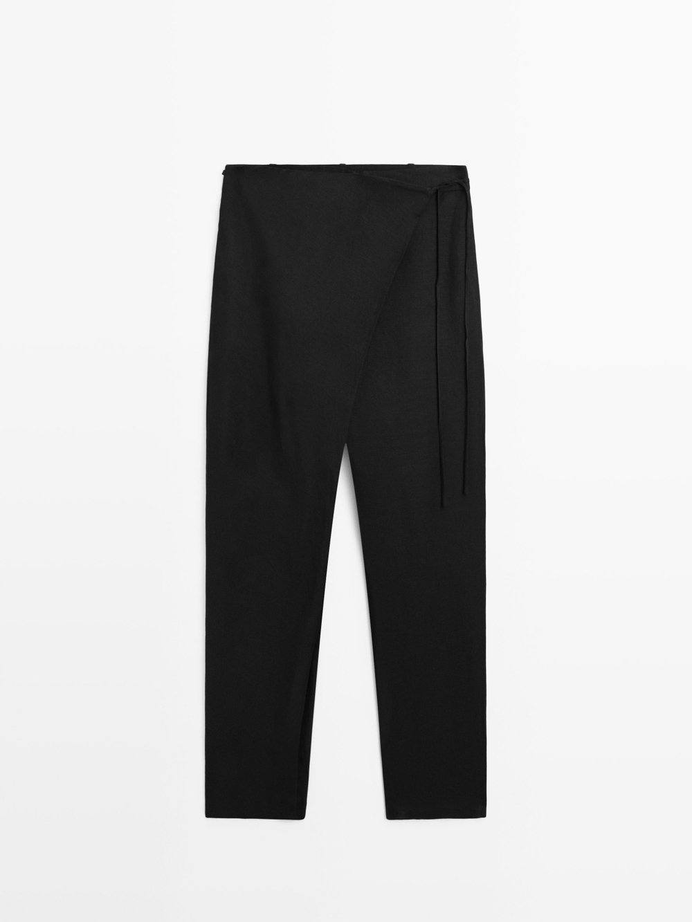 Massimo Dutti Свободные брюки-парео, черный