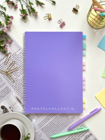 НОВИНКА! Тетрадь А4 96 л. Pastel Collection Purple/Pink, с обложкой из двухстроннего двухцветного пластика, на металлическом гребне