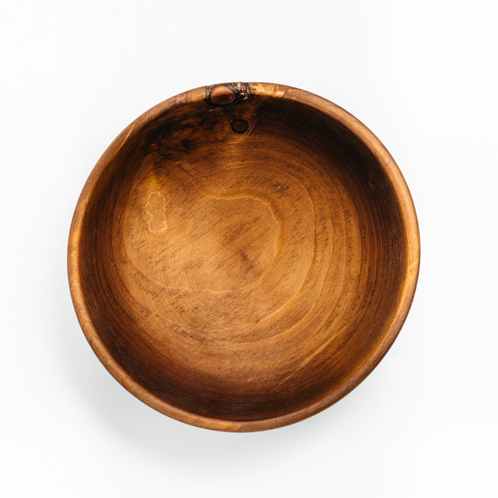 Деревянная тарелка Art of Siberia из сибирского кедра, глубокая, 18 см. T95
