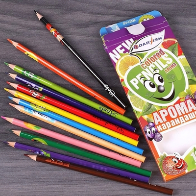 Карандаши 12цв. ароматизированные (Darvish)