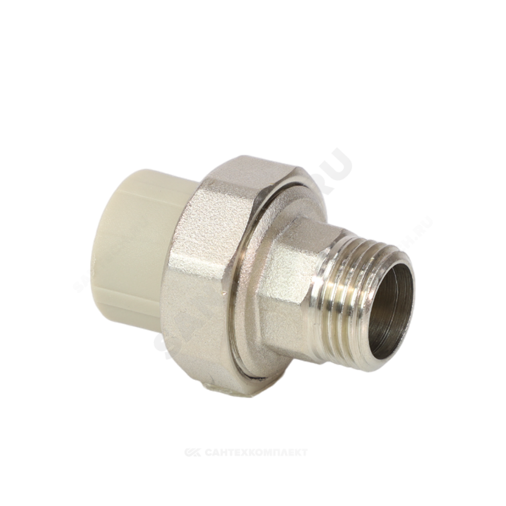 Муфта PP-R комбинированная разъемная серая Дн 25х3/4" НР VALFEX 10156020Г