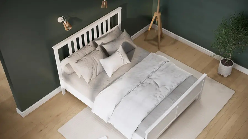 Кровать - аналог IKEA HEMNES / ХЕМНЭС/ ХЕМНЕС / КЫМОР / ИКЕА 140х200 см, белый