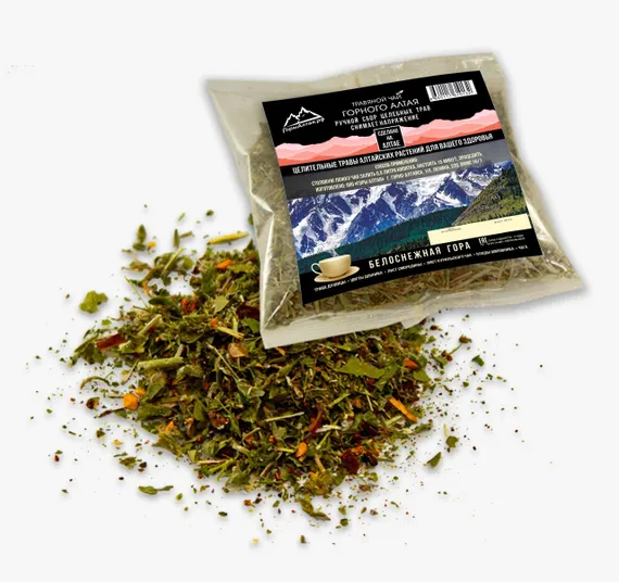 Чай &quot;Белоснежная Гора&quot; (снимает напряжение) - ручной сбор целебных трав, 50 гр