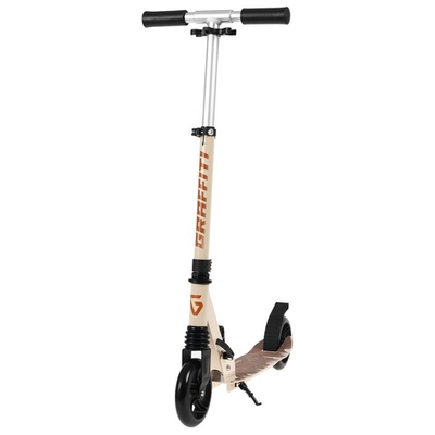 Самокат GRAFFITI, складной, колёса PU 145 мм, ABEC 7, амортизатор передний, алюминиевый