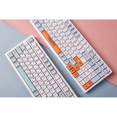Беспроводная механическая клавиатура MCHOSE G98 Pro, серый и голубой, Flame Orange Switch (G98-GB-FO)