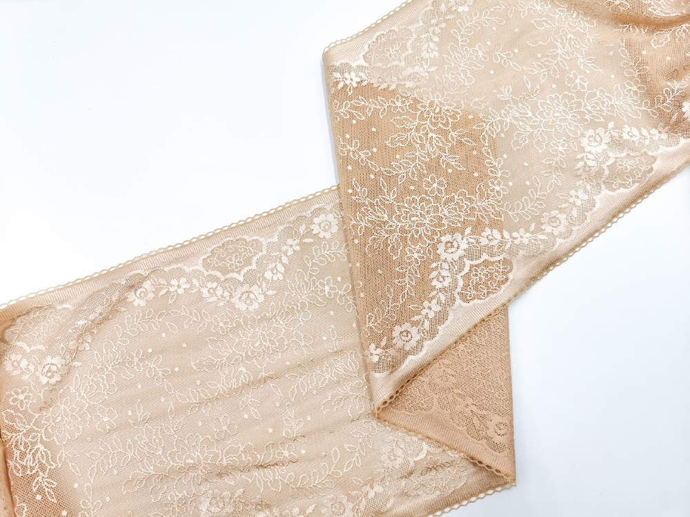 Эластичное кружево, 21см, телесное (Арт: EK-2754), м