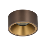 Светильник встраиваемый MUNICH под лампу GU10, основание шлифованная темная бронза,  плафон шлифованная бронза,  D88xH57, 6мм,  IP20